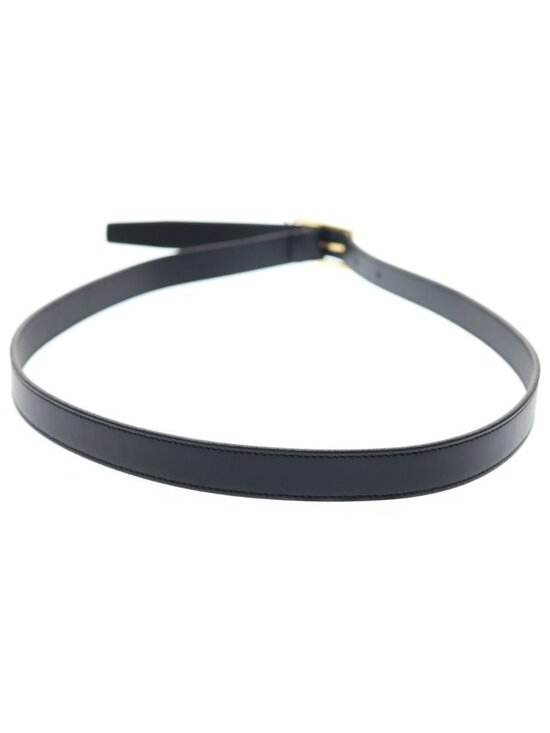 Saint Laurent Paris Cassandra Logo Motif Leather Gold Belt Black main image 4